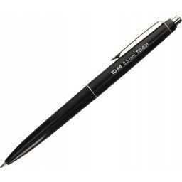 Długopis automatyczny ASYSTENT czarny wkład niebieski 0,5mm TO-031 TOMA