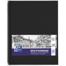 Szkicownik Sketchbook szyty A4 96k 100g czarny 400152623 OXFORD