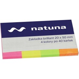 Zakładka indeksująca 20x50mm 4x40k brilliant NATUNA (NSP20/50/D)