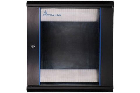 Szafka wisząca rack 12U 600x450 czarna szklane drzwi Szafka wisząca rack 12U 600x450 czarna szklane drzwi