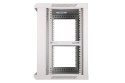 Szafka wisząca rack 12U 600x450 szara szklane drzwi