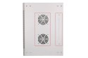 Szafka wisząca rack 12U 600x450 szara szklane drzwi