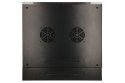 Szafka wisząca rack 12U 600x600 czarna dwusekcyjna
