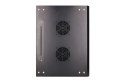 Szafka wisząca rack 4U 600x450 czarna szklane drzwi