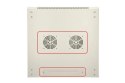 Szafka wisząca rack 6U 600x600 szara metalowe drzwi