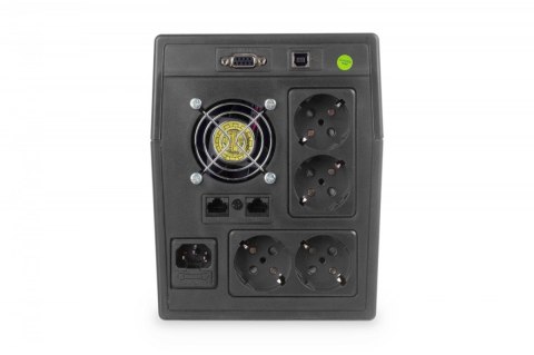 Zasilacz awaryjny UPS Line-Ineractive LCD, 2000VA/1200W, 2x12V/9Ah, AVR, 4xSCHUKO, USB, RS232, RJ45 Zasilacz awaryjny UPS Line-Ineractive LCD, 2000VA/1200W, 2x12V/9Ah, AVR, 4xSCHUKO, USB, RS232, RJ45