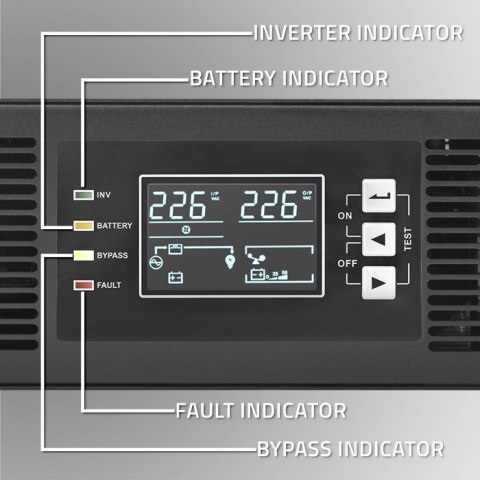 Zasilacz awaryjny UPS do RACK | 2kVA | 2000W | Power Factor 1.0| LCD | On-line Zasilacz awaryjny UPS do RACK | 2kVA | 2000W | Power Factor 1.0| LCD | On-line
