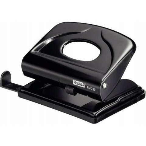 Dziurkacz mały metalowy FMC20 RAPID czarny 20 kartek 21835401 Dziurkacz mały metalowy FMC20 RAPID czarny 20 kartek 21835401