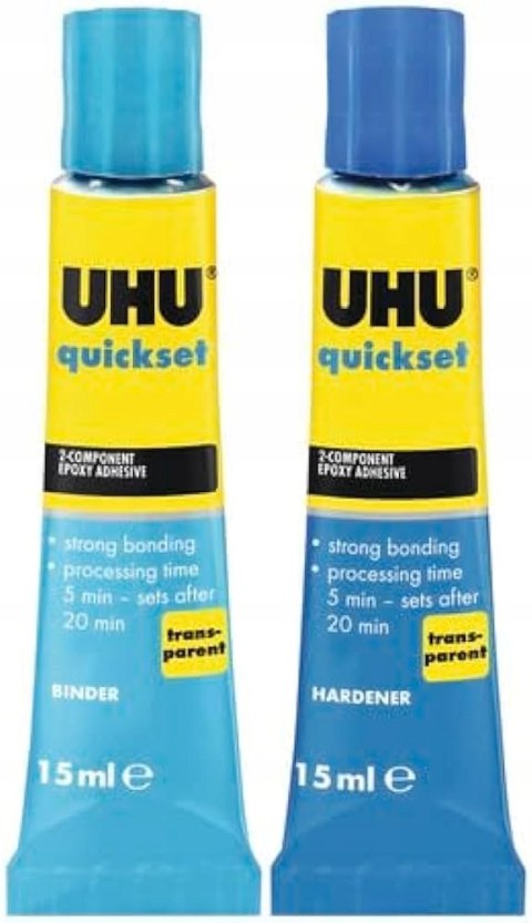 Klej UHU żywiczno-epoksydowy plus 2x15ml blister 40381 Klej UHU żywiczno-epoksydowy plus 2x15ml blister 40381