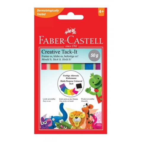 Masa mocująca TACK-IT 50g mix kolorów FC 187094 FABER-CASTELL Masa mocująca TACK-IT 50g mix kolorów FC 187094 FABER-CASTELL