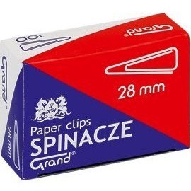 Spinacz T-28 mm GRAND trójkątny 10op x 100sztuk 110-1386 Spinacz T-28 mm GRAND trójkątny 10op x 100sztuk 110-1386