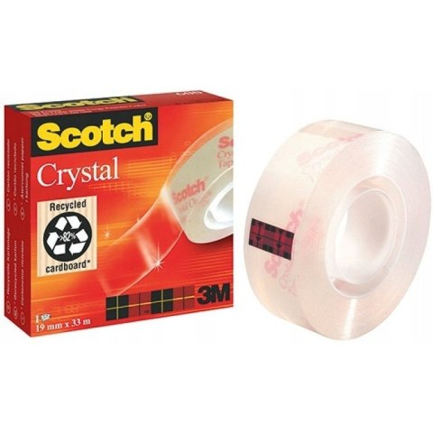 Taśma 19x33m przezroczysta 3M SCOTCH CLEAR-600 pudełko 70005241693 Taśma 19x33m przezroczysta 3M SCOTCH CLEAR-600 pudełko 70005241693