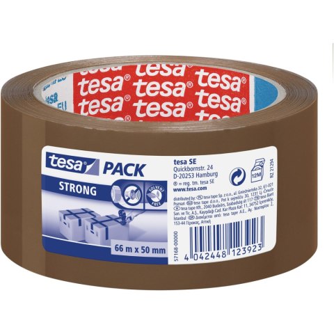 Taśma pakowa 66mx50m STRONG brązowa cicha 57168-0 0000-05 TESA Taśma pakowa 66mx50m STRONG brązowa cicha 57168-0 0000-05 TESA