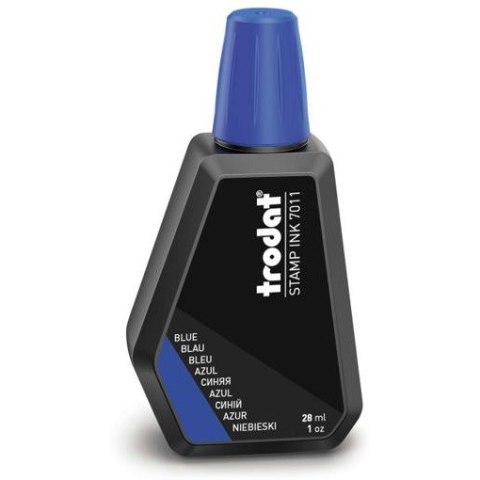 Tusz wodny do pieczątek 7011 niebieski do znakowania papieru 28ml TRODAT Tusz wodny do pieczątek 7011 niebieski do znakowania papieru 28ml TRODAT