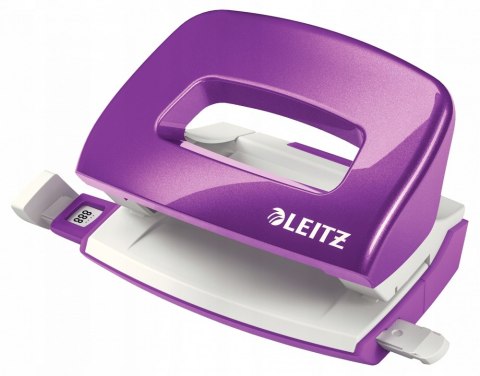 Zszywacz + dziurkacz LEITZ WOW mini 10 kartek fioletowy metalik 55612062 Zszywacz + dziurkacz LEITZ WOW mini 10 kartek fioletowy metalik 55612062