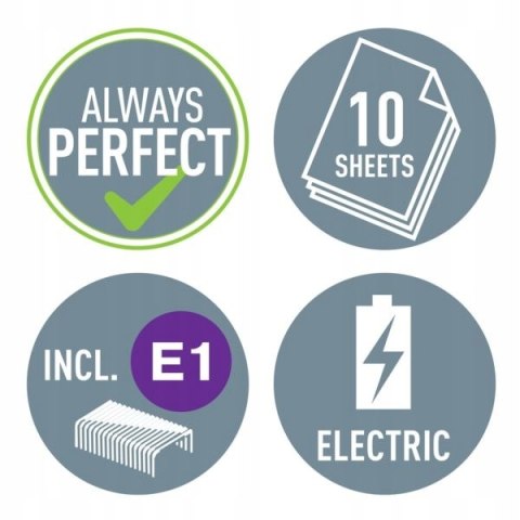 Zszywacz elektryczny WOW 10kartek czarny 55661095 LEITZ Zszywacz elektryczny WOW 10kartek czarny 55661095 LEITZ