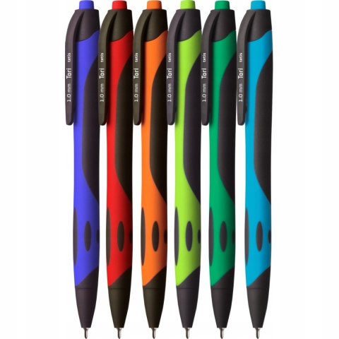 Długopis olejowy TORI 1.0mm, mix kol.obudowy wkład niebieski KD913-NM TETIS Długopis olejowy TORI 1.0mm, mix kol.obudowy wkład niebieski KD913-NM TETIS