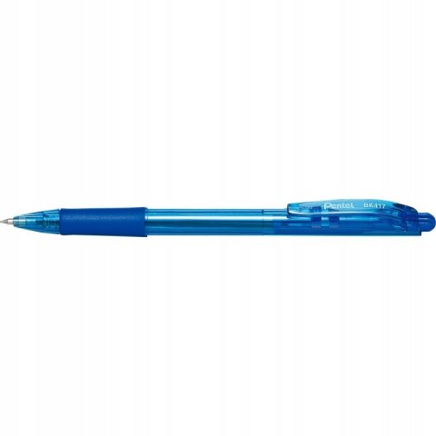 Długopis automatyczny niebieski WOW BK417/C z gumowym uchwytem ergonomiczny PENTEL Długopis automatyczny niebieski WOW BK417/C z gumowym uchwytem ergonomiczny PENTEL