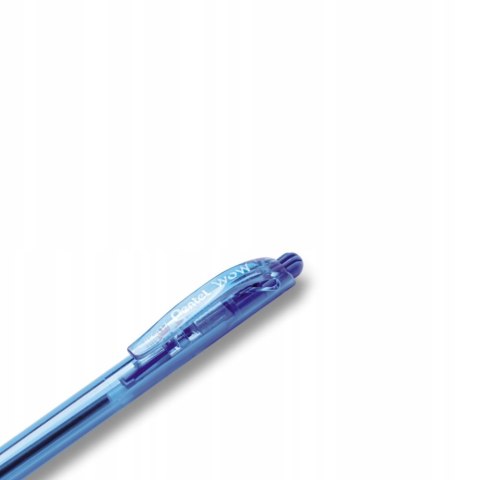 Długopis automatyczny niebieski WOW BK417/C z gumowym uchwytem ergonomiczny PENTEL Długopis automatyczny niebieski WOW BK417/C z gumowym uchwytem ergonomiczny PENTEL