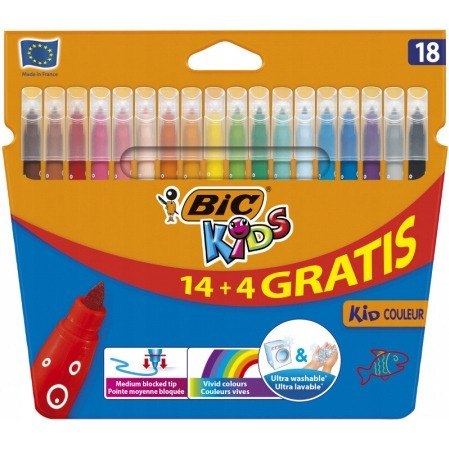 Flamastry BIC Kid Couleur 14+4 kolorów 841802/937510 Flamastry BIC Kid Couleur 14+4 kolorów 841802/937510