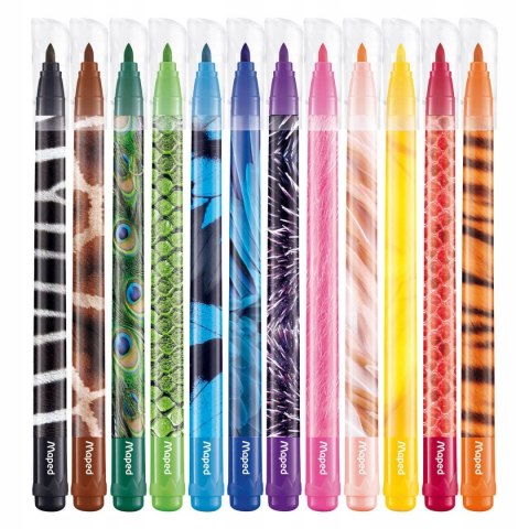 Flamastry Colorpeps animals 12 szt. 845403 Flamastry Colorpeps animals 12 szt. 845403