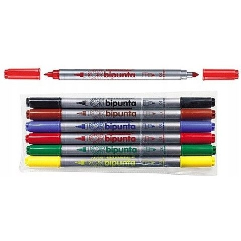 Flamastry DOUBLE POINT 6szt.FIBRACOLOR 584SW EUROSPARK Flamastry DOUBLE POINT 6szt.FIBRACOLOR 584SW EUROSPARK