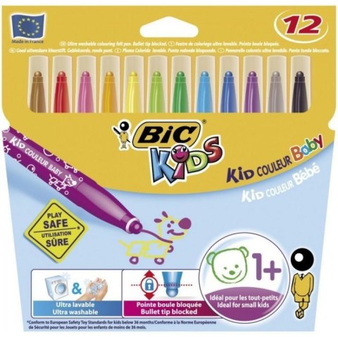 Flamastry KID COLOUR BABY CBW 12kol 9020802 BIC Flamastry KID COLOUR BABY CBW 12kol 9020802 BIC