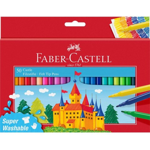 Flamastry ZAMEK 50kolorów opakowanie kartonowe 554204 Faber-Castell Flamastry ZAMEK 50kolorów opakowanie kartonowe 554204 Faber-Castell