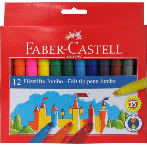 Flamastry ZAMEK JUMBO 12kol. FC554312 opakakowanie kartonowe 554312 Faber-Castell Flamastry ZAMEK JUMBO 12kol. FC554312 opakakowanie kartonowe 554312 Faber-Castell