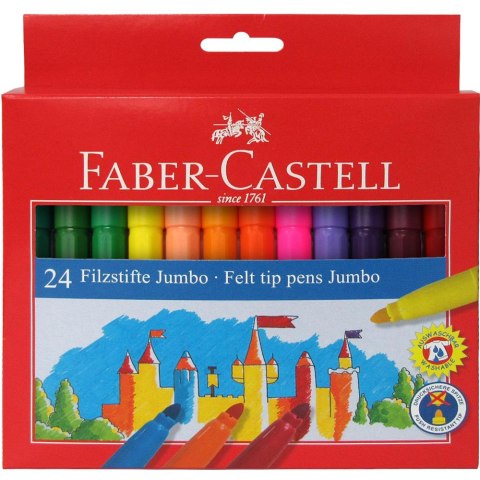 Flamastry ZAMEK JUMBO 24kol. opakowanie kartonowe FC554324 Faber-Castell Flamastry ZAMEK JUMBO 24kol. opakowanie kartonowe FC554324 Faber-Castell