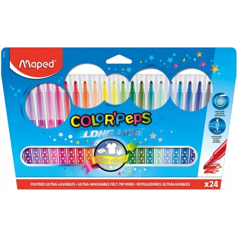 Flamastry trójkątne MAPED COLORPEPS 24kolorów 845022 Flamastry trójkątne MAPED COLORPEPS 24kolorów 845022