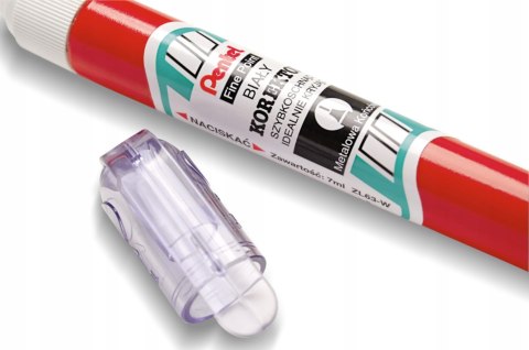 Korektor w piórze PENTEL ZL63 7ml metalowa końcówka okrągły Korektor w piórze PENTEL ZL63 7ml metalowa końcówka okrągły