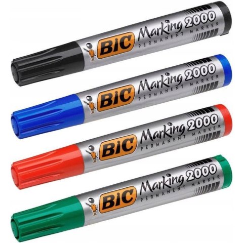 Marker BIC permanentny ECO 2000 mix 4 kolorów okrągła końcówka 8209112 Marker BIC permanentny ECO 2000 mix 4 kolorów okrągła końcówka 8209112