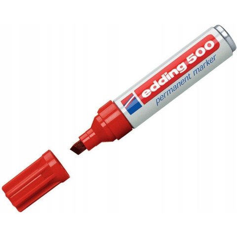 Marker EDDING E-500 czerwony końcówka ścięta Marker EDDING E-500 czerwony końcówka ścięta