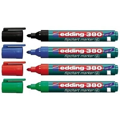 Marker flipchart okrągły 1.5-3mm czerwony EDDING 380/002/CZ Marker flipchart okrągły 1.5-3mm czerwony EDDING 380/002/CZ