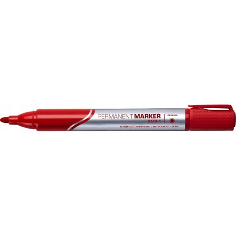 Marker permanentny RMP-1 czerwony RYSTOR 432-001/458-001 Marker permanentny RMP-1 czerwony RYSTOR 432-001/458-001