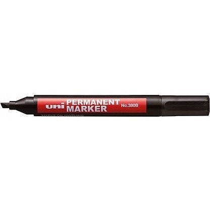 Marker permanentny UNI NO-380 ścięty czerwony Marker permanentny UNI NO-380 ścięty czerwony