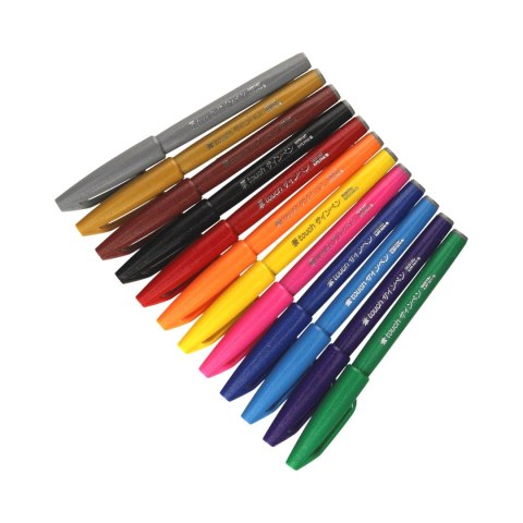 Pisak BRUSH SIGNT kpl. 12 szt. SES15C-ST12PL PENTEL Pisak BRUSH SIGNT kpl. 12 szt. SES15C-ST12PL PENTEL