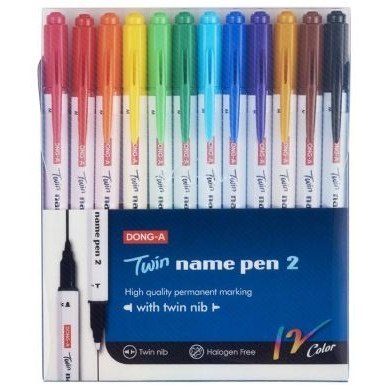 Pisak F/M dwustronny permanentny 12 kol. NAME PEN 2 DONG-A TT7914 Pisak F/M dwustronny permanentny 12 kol. NAME PEN 2 DONG-A TT7914