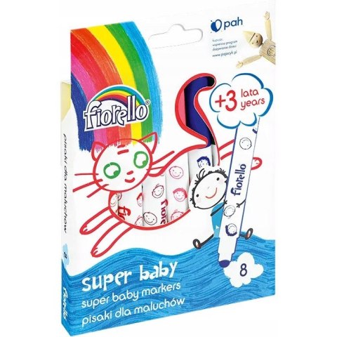 Pisaki SUPER BABY dla maluchów Fiorello 8kol 160-2033 GR-F165 Pisaki SUPER BABY dla maluchów Fiorello 8kol 160-2033 GR-F165