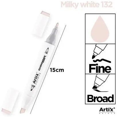 Marker alkoholowy dwustronny MILKY WHITE PP915-19 ARTIX Marker alkoholowy dwustronny MILKY WHITE PP915-19 ARTIX