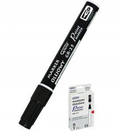 Marker olejowy GR-25 czarny GRAND Marker olejowy GR-25 czarny GRAND