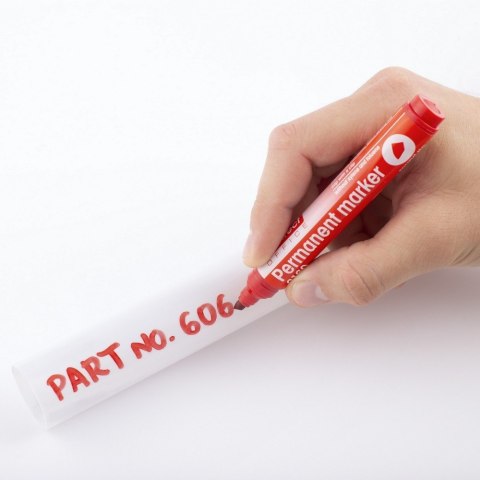 Marker permanentny 2160 czerwony ścięta końcówka 101122 D.RECT Marker permanentny 2160 czerwony ścięta końcówka 101122 D.RECT