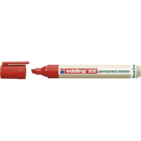 Marker permanentny ekologiczny ścięta końcówka czerwony 22/002/CZ ED EDDING Marker permanentny ekologiczny ścięta końcówka czerwony 22/002/CZ ED EDDING