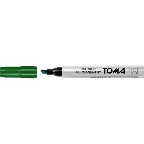Marker permanentny ścięta końcówka zielonyTO-091 TOMA Marker permanentny ścięta końcówka zielonyTO-091 TOMA