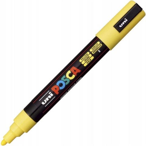 Marker z farbą plakatową UNI Posca PC-5M, nr.2 żółty Marker z farbą plakatową UNI Posca PC-5M, nr.2 żółty