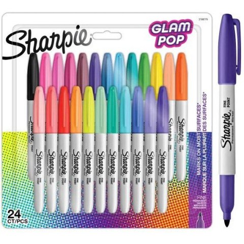 Markery permanentne SHARPIE Glam Pop 24 kolory 2198779 Markery permanentne SHARPIE Glam Pop 24 kolory 2198779