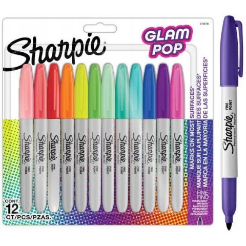 Markery permanentny SHARPIE Glam Pop (12 kolorów) 2198780 Markery permanentny SHARPIE Glam Pop (12 kolorów) 2198780
