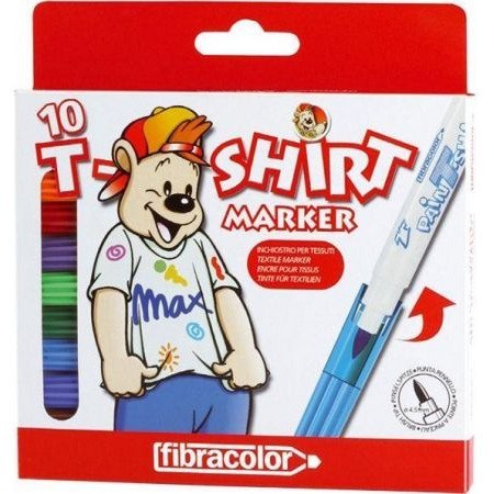 Mazaki T-SHIRT MARKER 10kol. FIBRACOLOR do tkanin 391 Mazaki T-SHIRT MARKER 10kol. FIBRACOLOR do tkanin 391