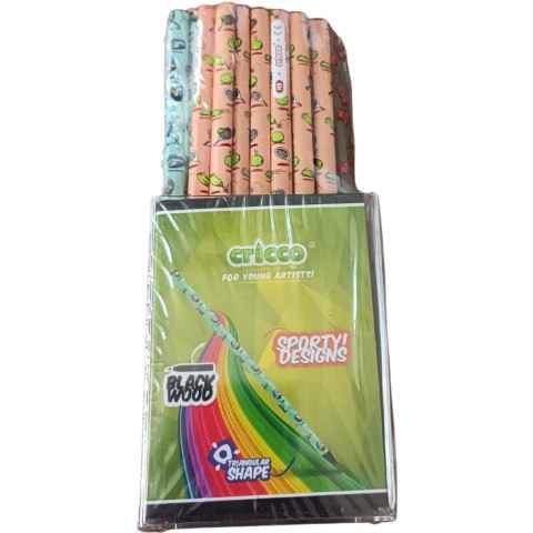 Ołówek trójkątny SPORTY HB CRICCO CR313 Ołówek trójkątny SPORTY HB CRICCO CR313